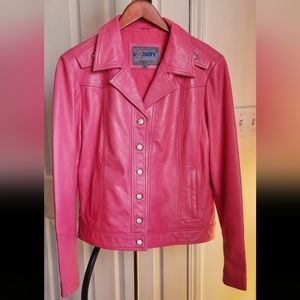 Pink lambskin jacket, NWOT!